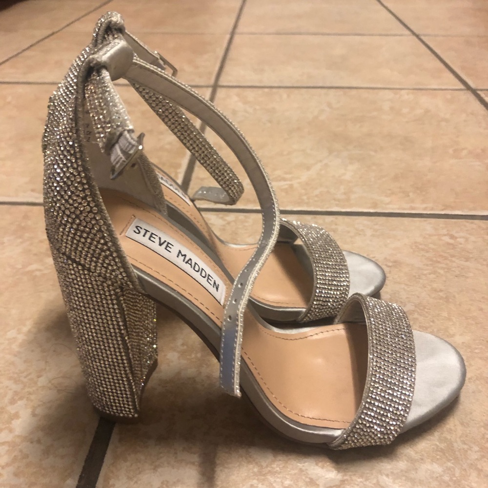 Steve Madden Carrson Rhinestone Ankle Strap Heels